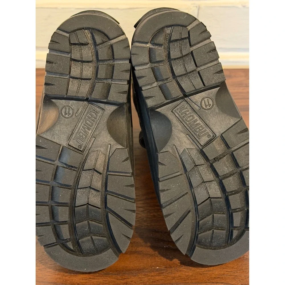 Khombu‎ Brie Kids Snow Boots Grey Neon Yellow Waterproof Insulated Size 11M Warm
